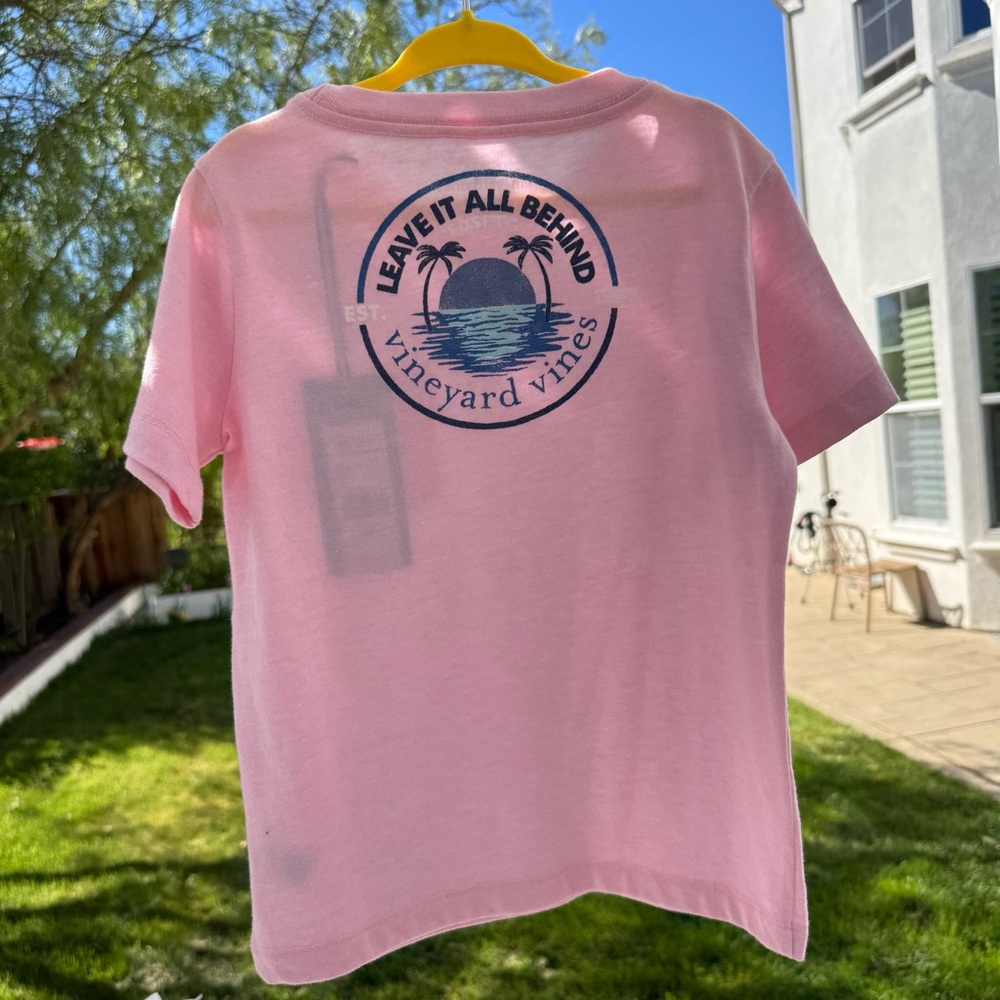 Vineyard Vines NWT Boys Pocket Tee 4T Flamingo Leave It All Behind Island